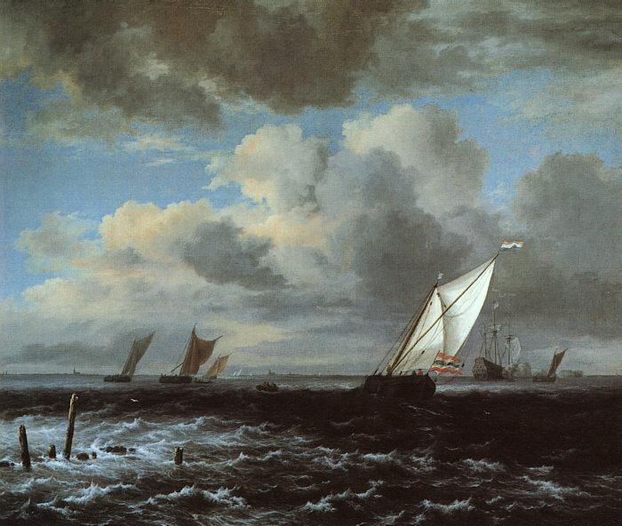Jacob van Ruisdael Rough Sea oil painting picture